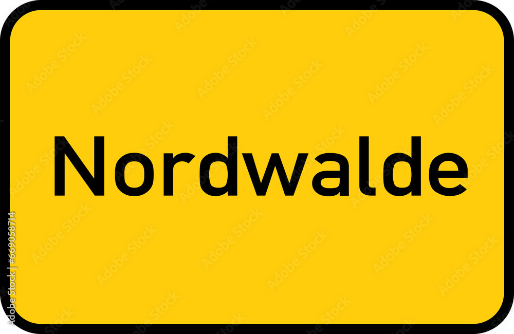 City sign of Nordwalde - Ortsschild von Nordwalde City sign of Nordwalde - Ortsschild von Nordwalde