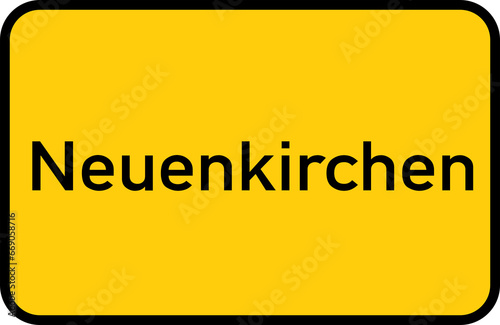 City sign of Neuenkirchen - Ortsschild von Neuenkirchen photo