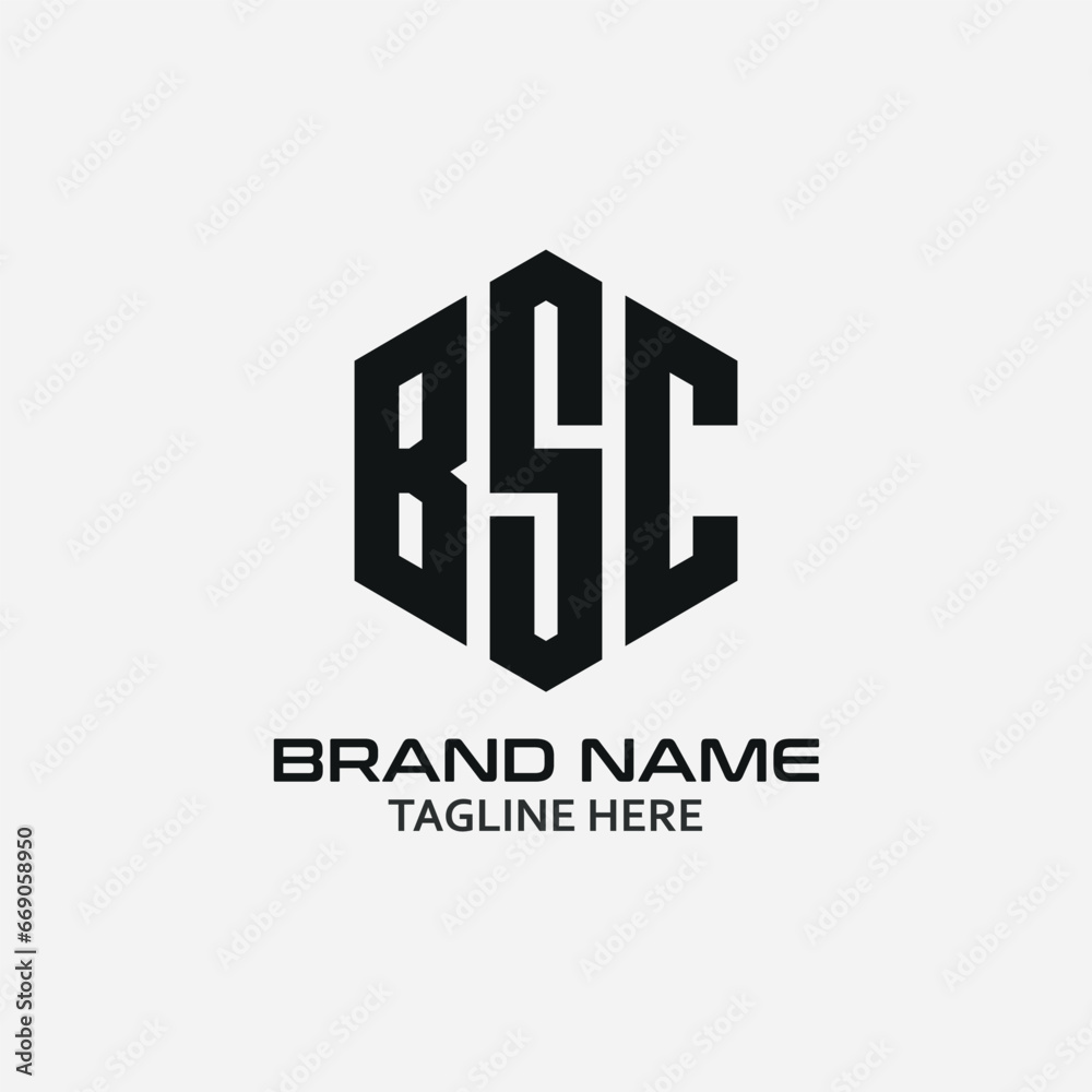 Letter BSC professional logo design concept. Vector Template logo Letter BSC professional logo design concept. Vector Template logo