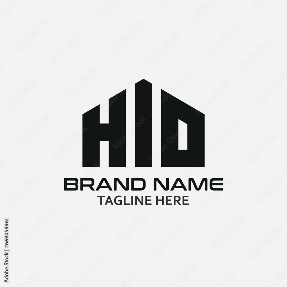 Letter HID professional logo design concept. Vector Template logo