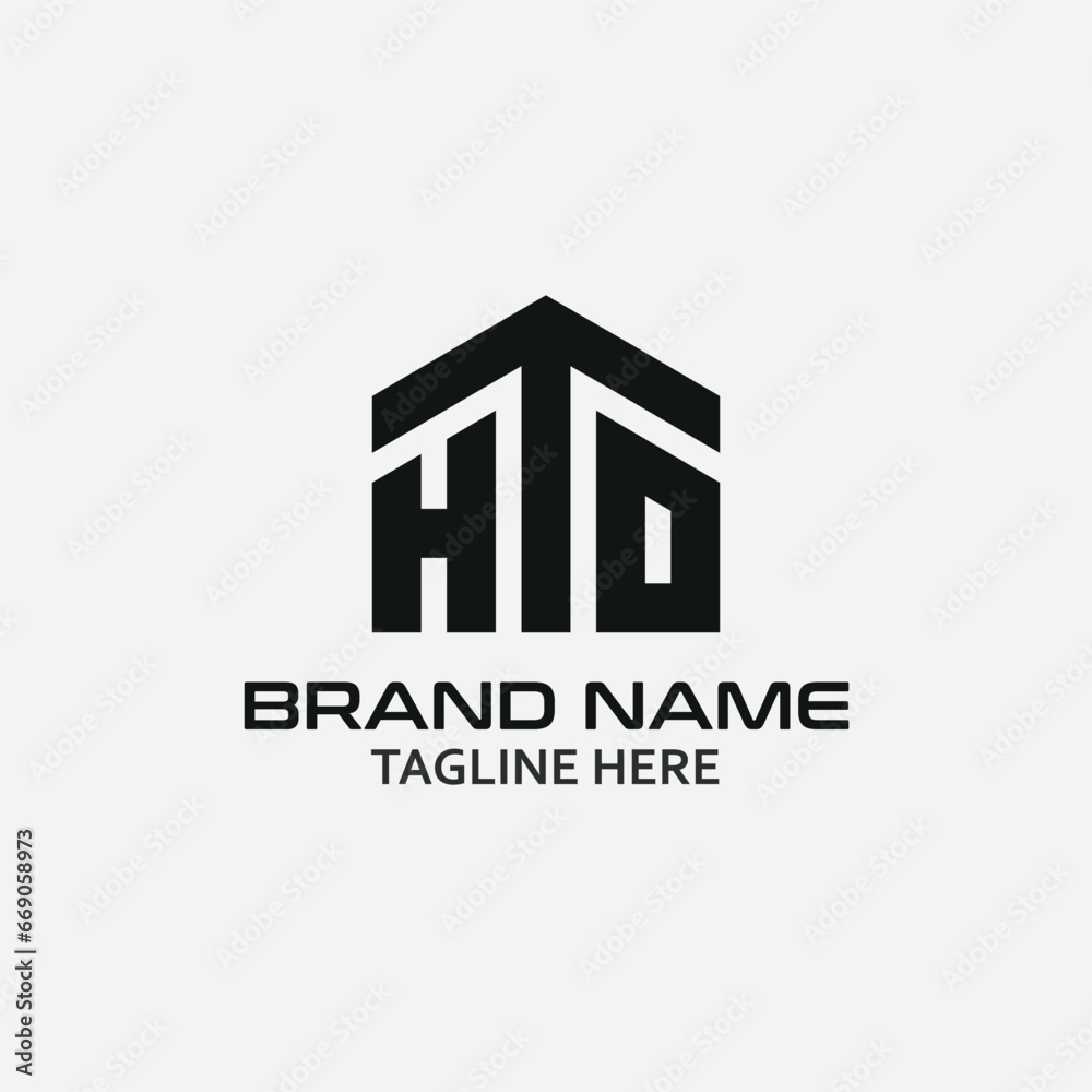 Fototapeta premium Letter HTD professional logo design concept. Vector Template logo