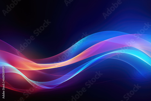 abstract background with glowing energy waves