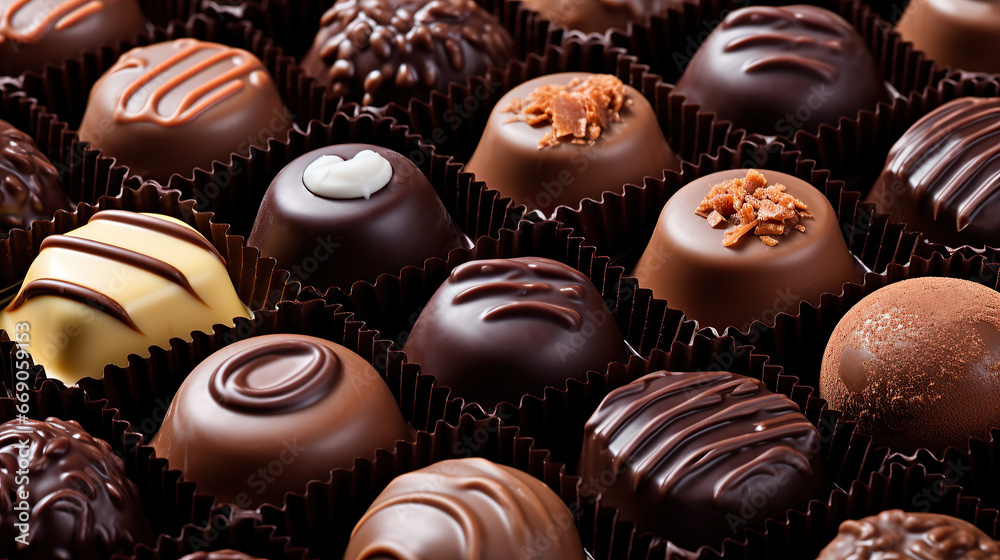 Beautiful Luxurious Chocolate Closeup