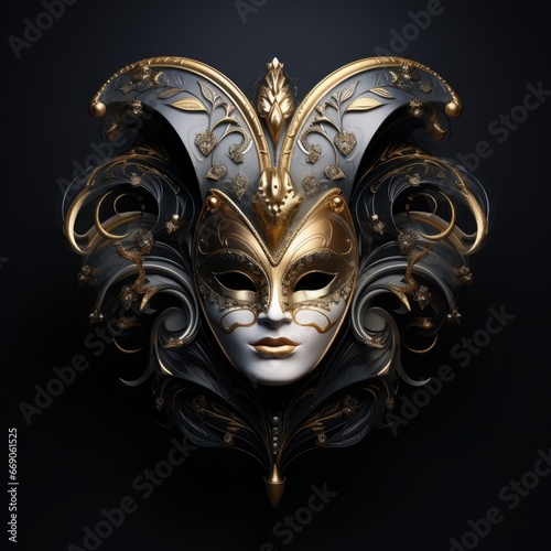 Luxury Carnival Venetian mask ,Generative Ai