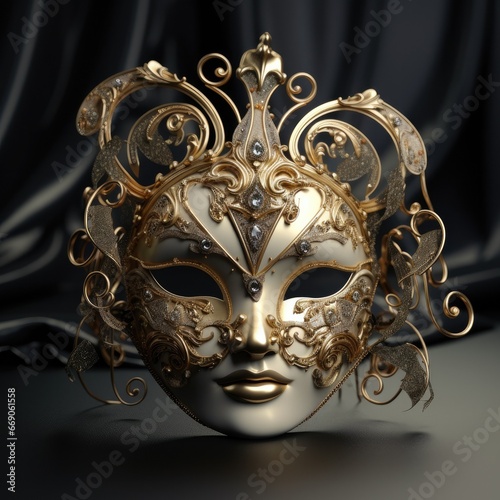 Luxury Carnival Venetian mask ,Generative Ai © suthiwan