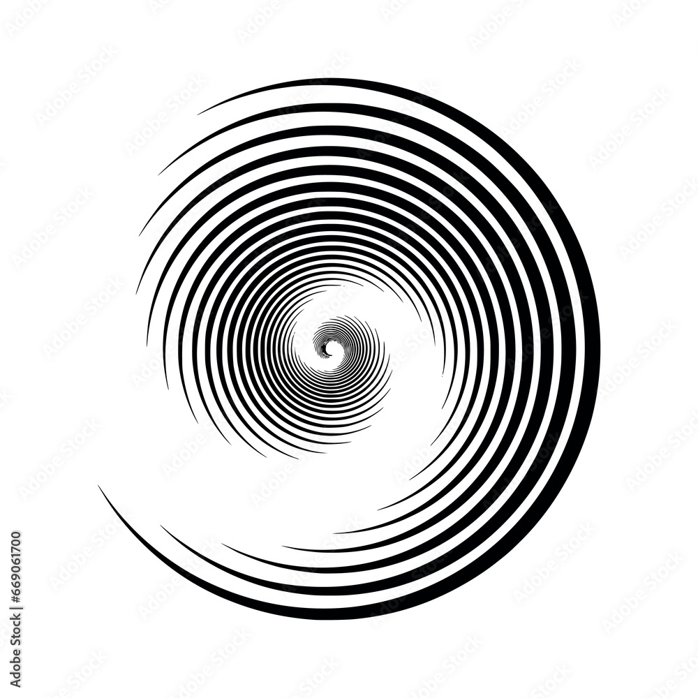 Abstract image of a circle twisted inwards Abstract image of a circle twisted inwards