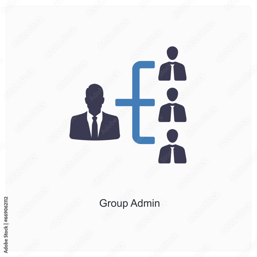 group admin and business icon concept group admin and business icon concept