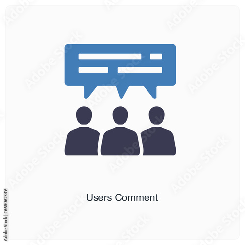 user comments and account icon concept