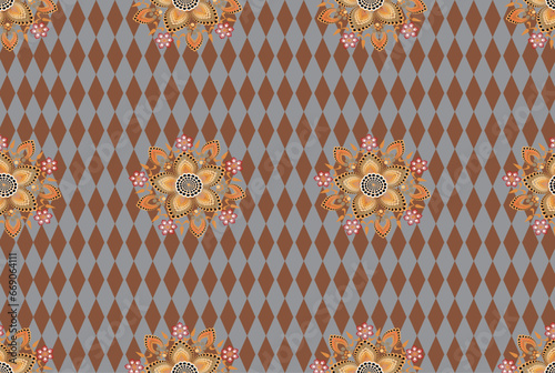 traditional thai fabric, vector illustration