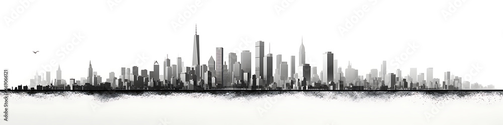 A black and white vector of a city skyline that can be used as a wallpaper, A black and white vector of a city skyline that can be used as a wallpaper,