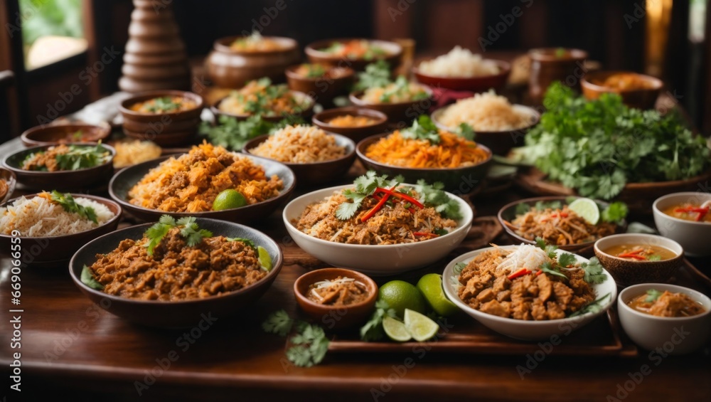 thai food on the table thai food on the table