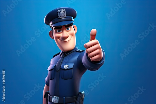 Policeman Isolated Background