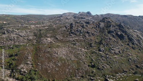 Aerial photography of Stunning mountains. Natural Park of Gerês, North of Portugal © Joao Dias