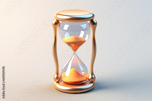3d Illustration Hourglass Isolated Background