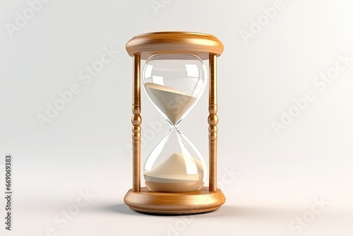 3d Illustration Hourglass Isolated Background