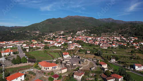 Aerial Photography of Soajo Village and Famous Graniers. Natural Park of Gerês, Portugal © Joao Dias