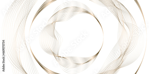 Abstract colorful wave circle line on transparent background modern stream wave and wave curve round lines background. Vector business Illustration pattern of lines in transparent background