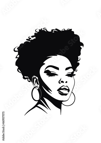 Woman Portrait African American Lady Stylish Mix Ethnicity Womanly 