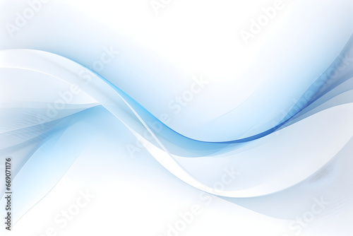 Abstract background with smooth fractal waves on white background