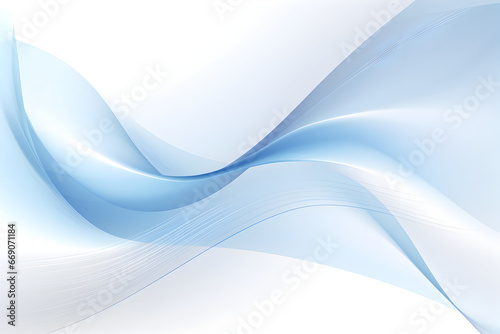 Abstract background with smooth fractal waves on white background