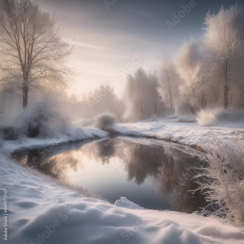 Winter's Magic Unveiled: Explore the Enchanting Beauty of a Sunlit Snowy Wonderland! © 47Media