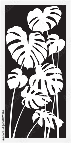 black and white leafs 
