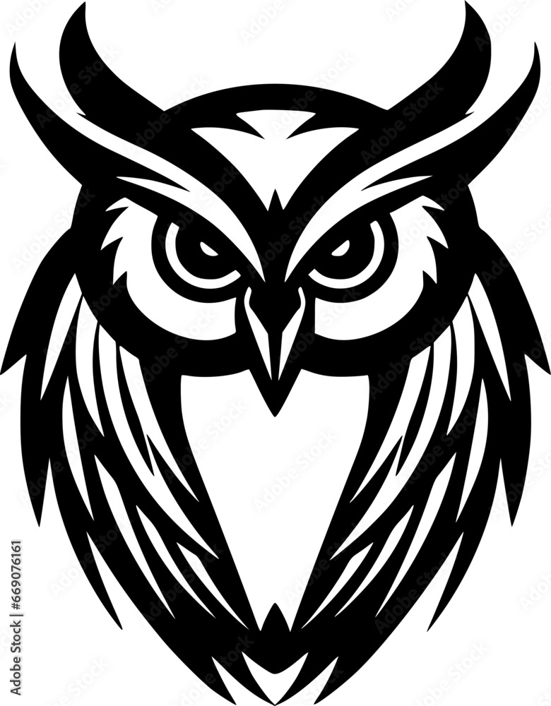 Fototapeta premium Owl - Minimalist and Flat Logo - Vector illustration