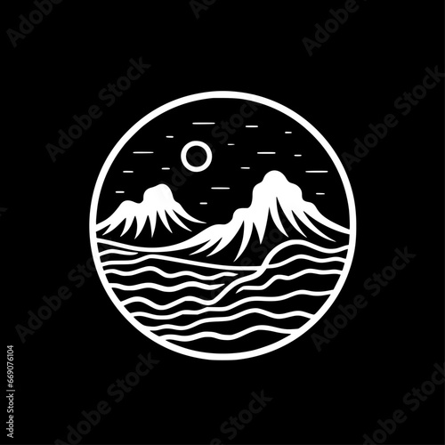 Ocean - Minimalist and Flat Logo - Vector illustration