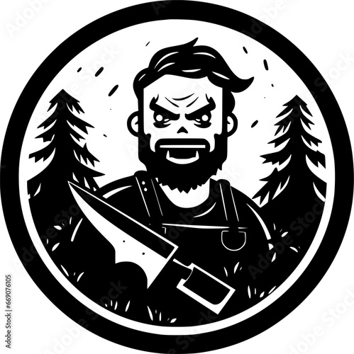 Horror | Black and White Vector illustration