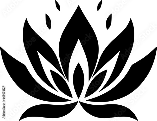Lotus Flower - High Quality Vector Logo - Vector illustration ideal for T-shirt graphic