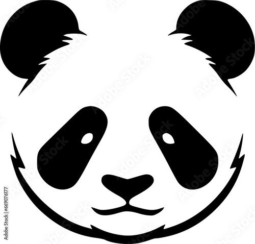 Panda | Black and White Vector illustration