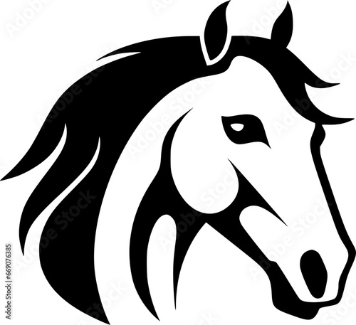 Horse | Minimalist and Simple Silhouette - Vector illustration