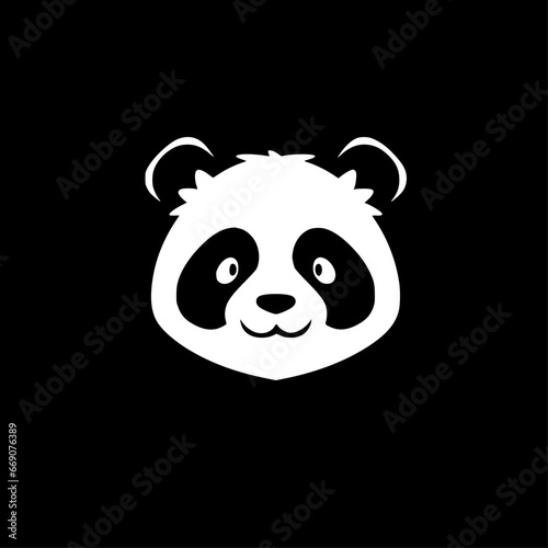 Panda | Minimalist and Simple Silhouette - Vector illustration