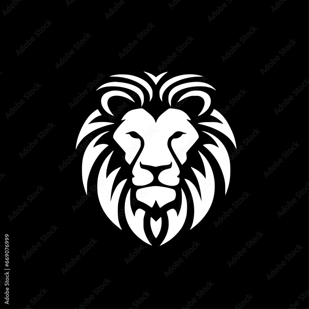 Lion - Minimalist and Flat Logo - Vector illustration Lion - Minimalist and Flat Logo - Vector illustration