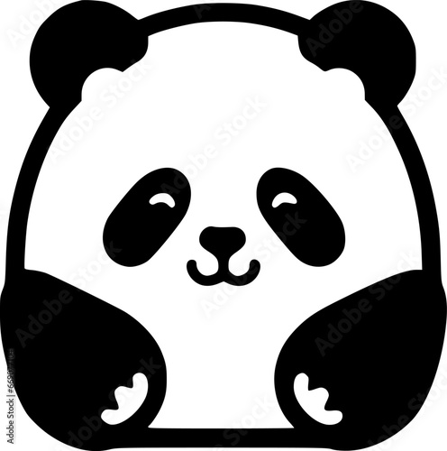 Panda | Black and White Vector illustration