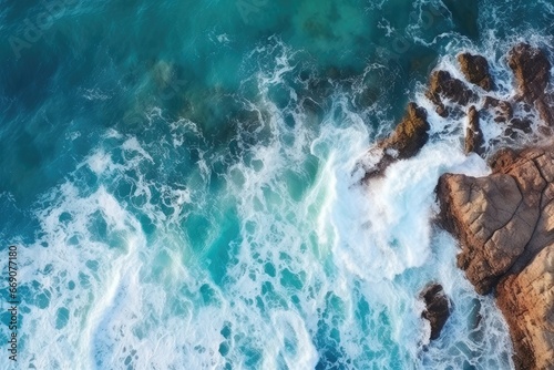 Aerial view of ocean waves © Оксана Олейник