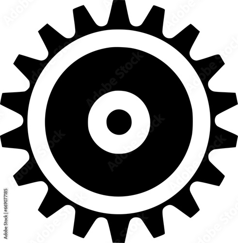 Gear - Minimalist and Flat Logo - Vector illustration