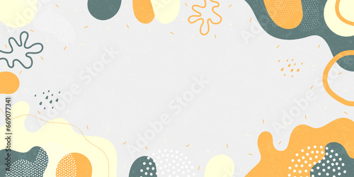 Doodle background pattern, abstract colored shapes. Modern minimalism trendy pattern background.