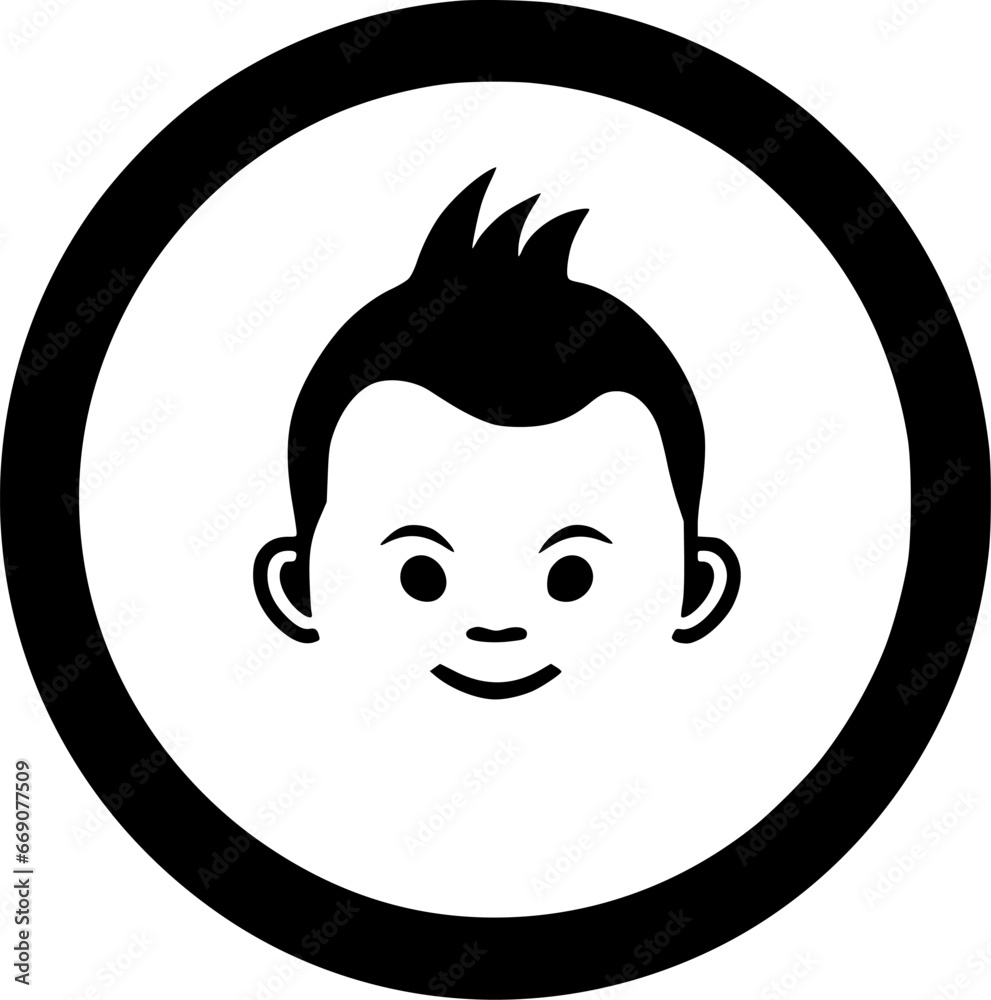 Baby - Black and White Isolated Icon - Vector illustration Baby - Black and White Isolated Icon - Vector illustration