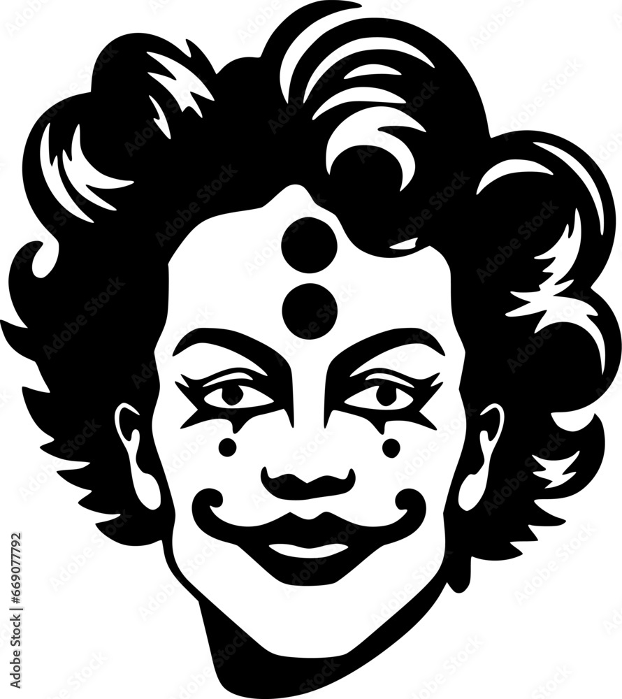 Clown - Minimalist and Flat Logo - Vector illustration Clown - Minimalist and Flat Logo - Vector illustration