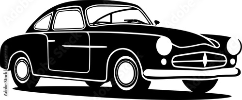 Car | Black and White Vector illustration