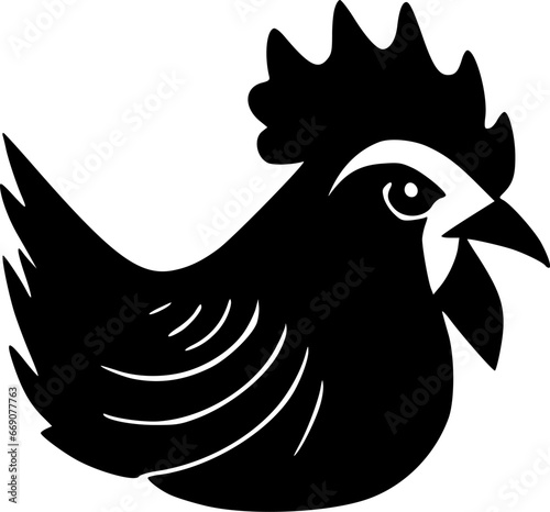 Chicken - Minimalist and Flat Logo - Vector illustration