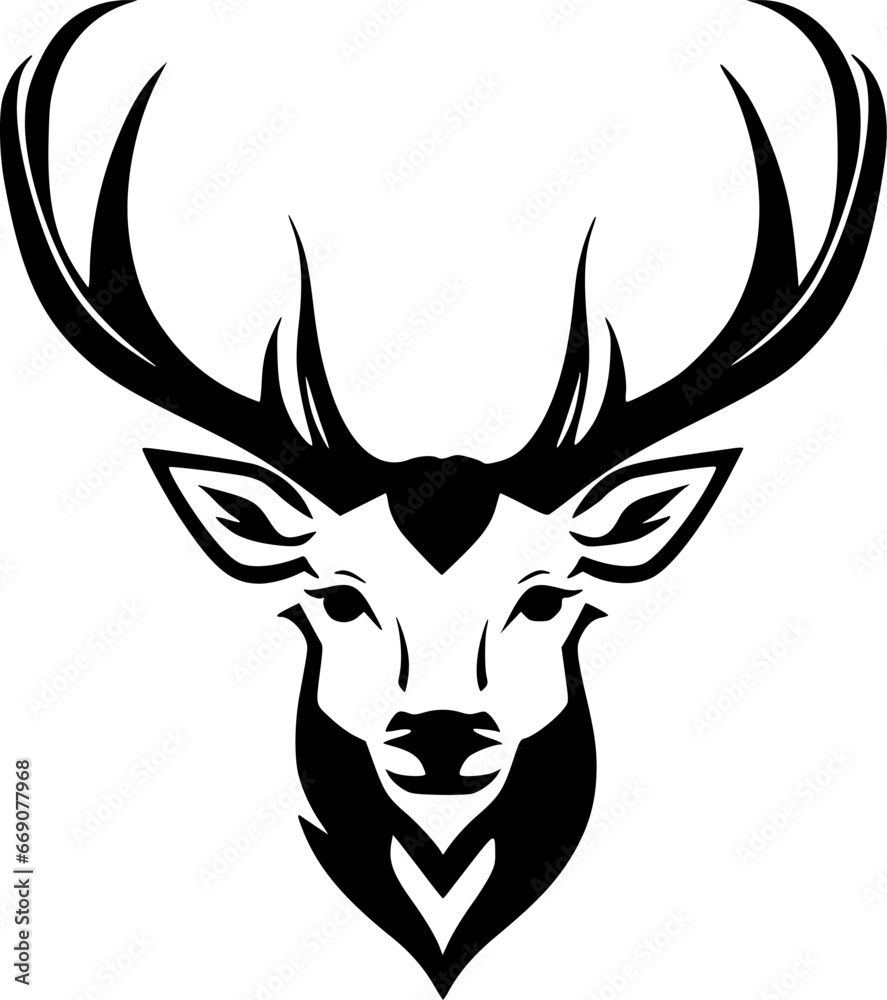 Naklejka premium Dear - Black and White Isolated Icon - Vector illustration