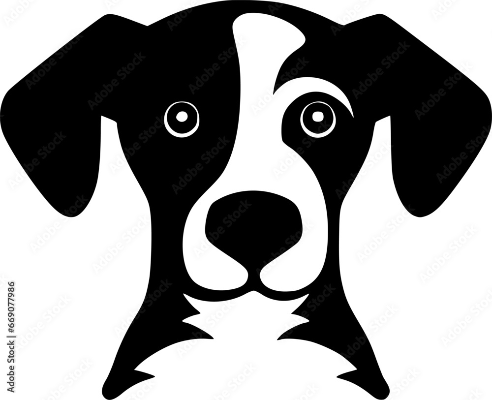 Dog - Black and White Isolated Icon - Vector illustration Dog - Black and White Isolated Icon - Vector illustration