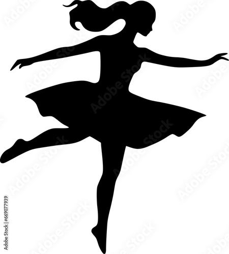 Dance   Minimalist and Simple Silhouette - Vector illustration