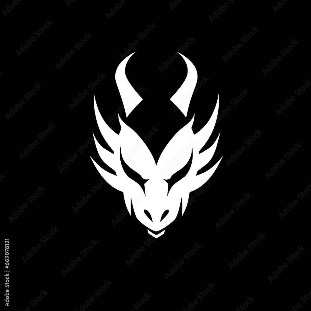 Fototapeta premium Dragon - Minimalist and Flat Logo - Vector illustration
