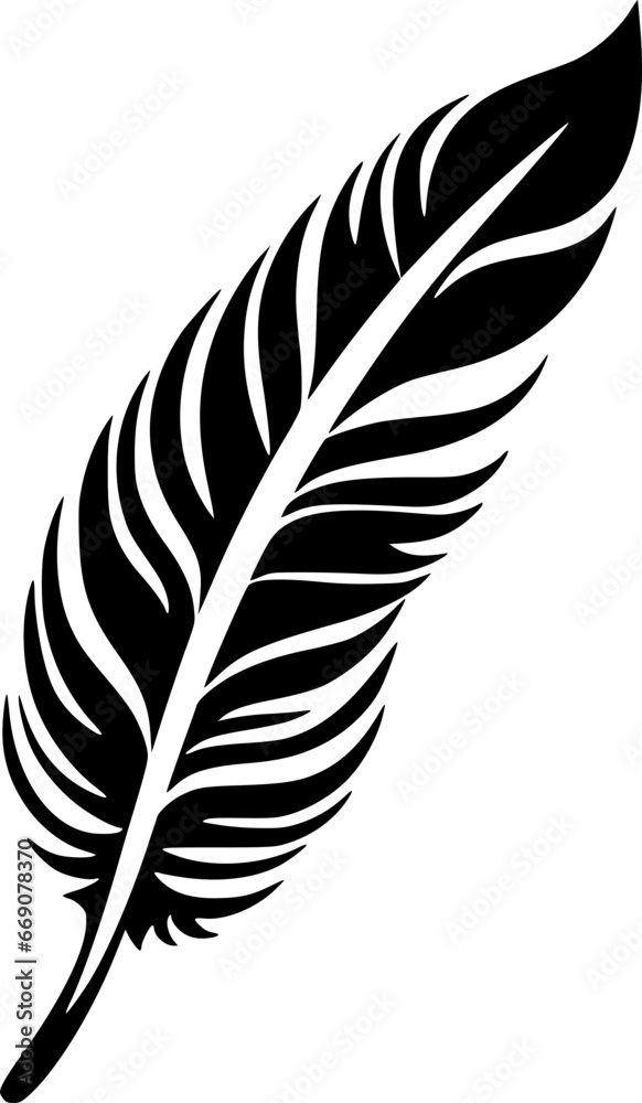 Obraz premium Feather - Minimalist and Flat Logo - Vector illustration