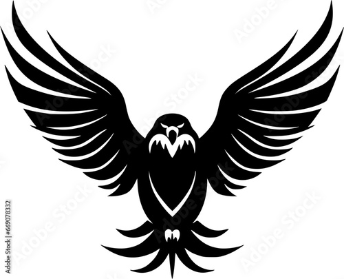 Eagle - Black and White Isolated Icon - Vector illustration © CreativeOasis