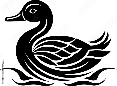 Duck - High Quality Vector Logo - Vector illustration ideal for T-shirt graphic