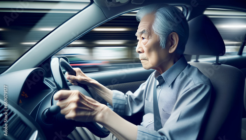 安全運転に注力する日本の高齢者 photo